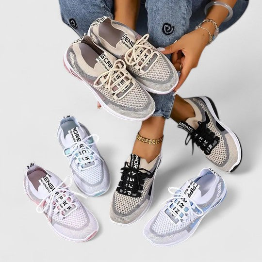 Sky | Damen Mesh Sneaker Schnürschuh Leichter Freizeitschuh