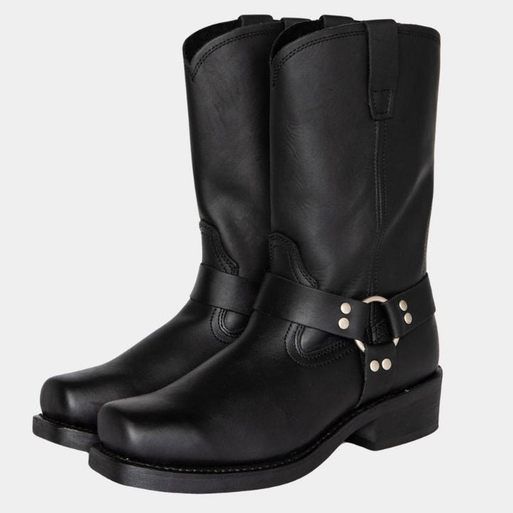Ranger | Damen Cowboystiefel Leder Western Biker Stiefel
