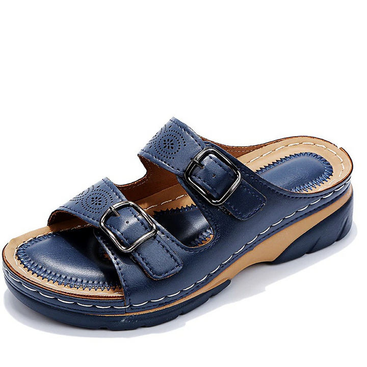 Vera | Damen Sandalen mit Schnalle Plateau Komfort-Sandalen
