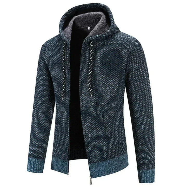 Jinno | Herren-Kapuzenjacke mit Reißverschluss und Futter für den Winter