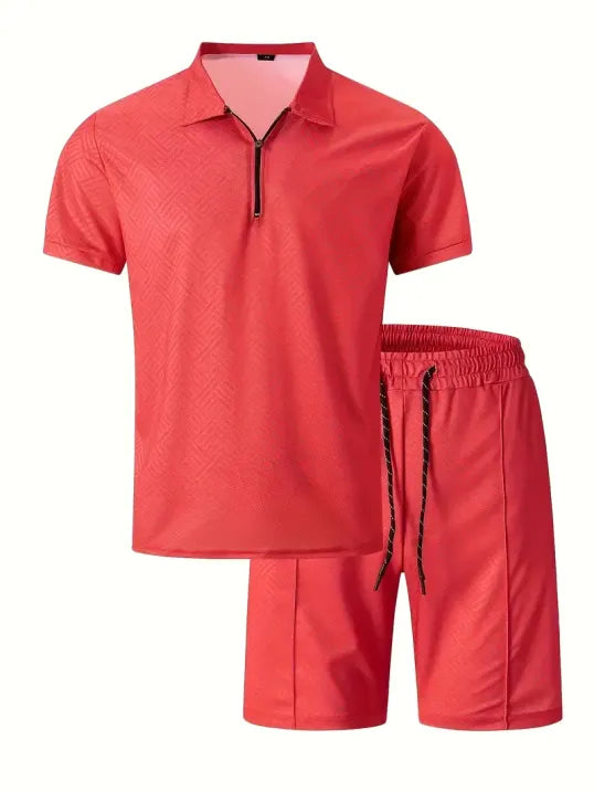 Carl | Herren Polo Set Kurzarm Shirt und Short Sommer Set