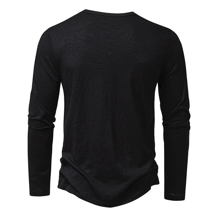 Nash | Herren Henley Langarmshirt Slim Fit Basic Shirt Herren