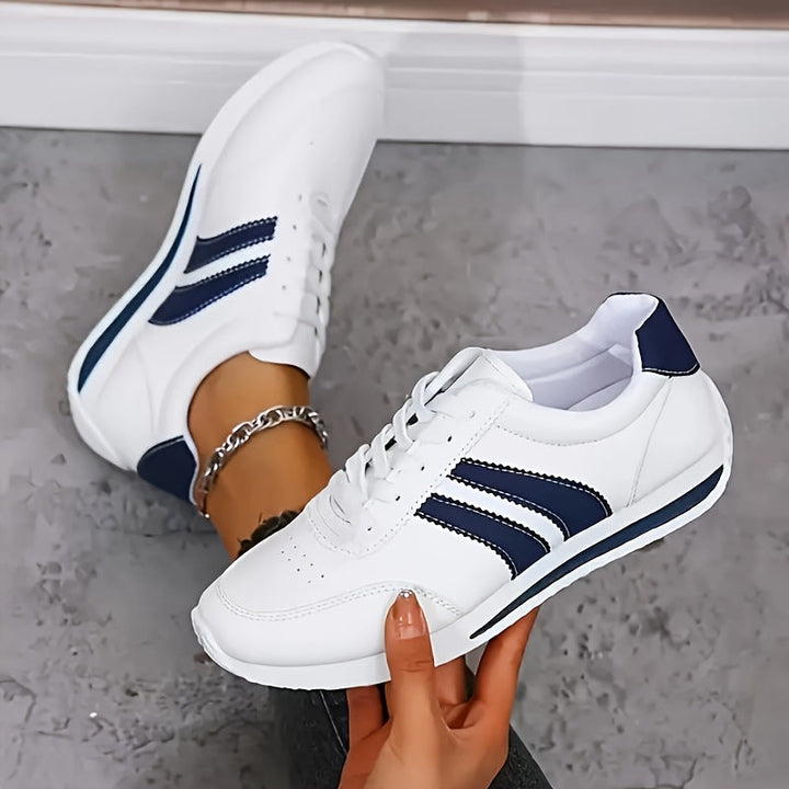 Neve | Damen Sneaker Weiß Schnürschuhe Freizeitschuhe Damen