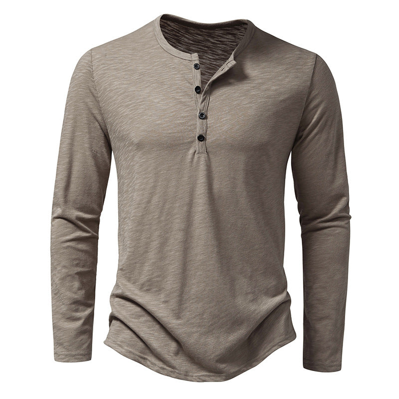 Nash | Herren Henley Langarmshirt Slim Fit Basic Shirt Herren