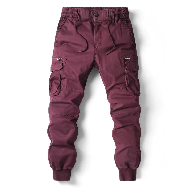 Niel | Herren Cargo Jogger Multi-Pocket Rippbündchen Anthrazit