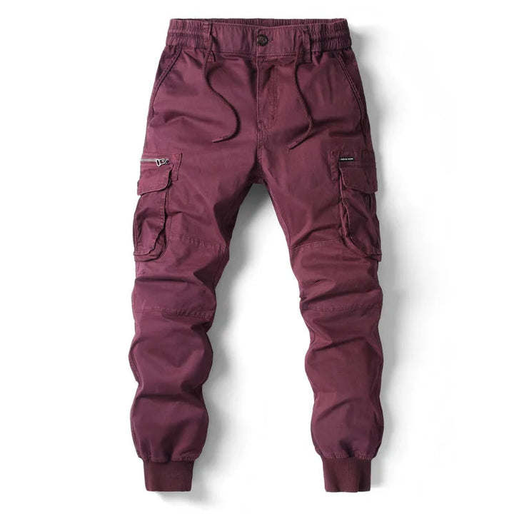 Niel | Herren Cargo Jogger Multi-Pocket Rippbündchen Anthrazit