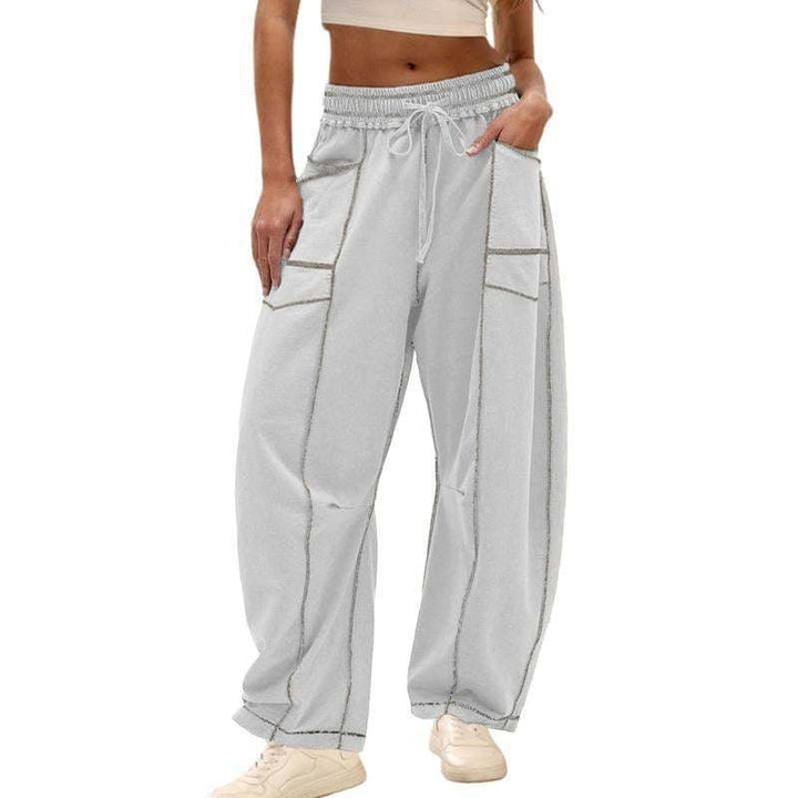 Zara | Damen Cargo Hose Weit High Waist Loose Fit Freizeithose