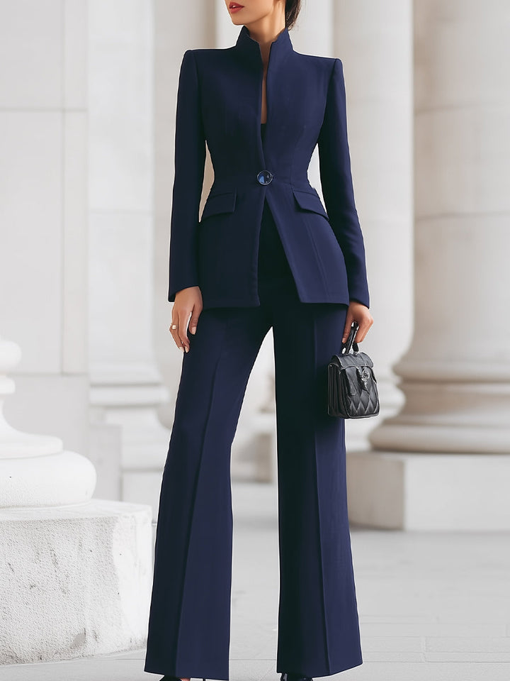 Victoria | Damen Hosenanzug Zweiteiler Blazer mit Hose Elegant Business