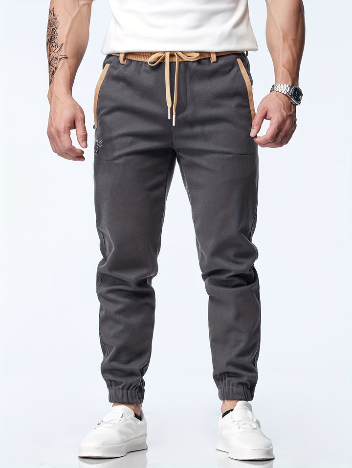 Remo | Herren Jogger Hose Slim Fit Freizeithose mit Kontrastband