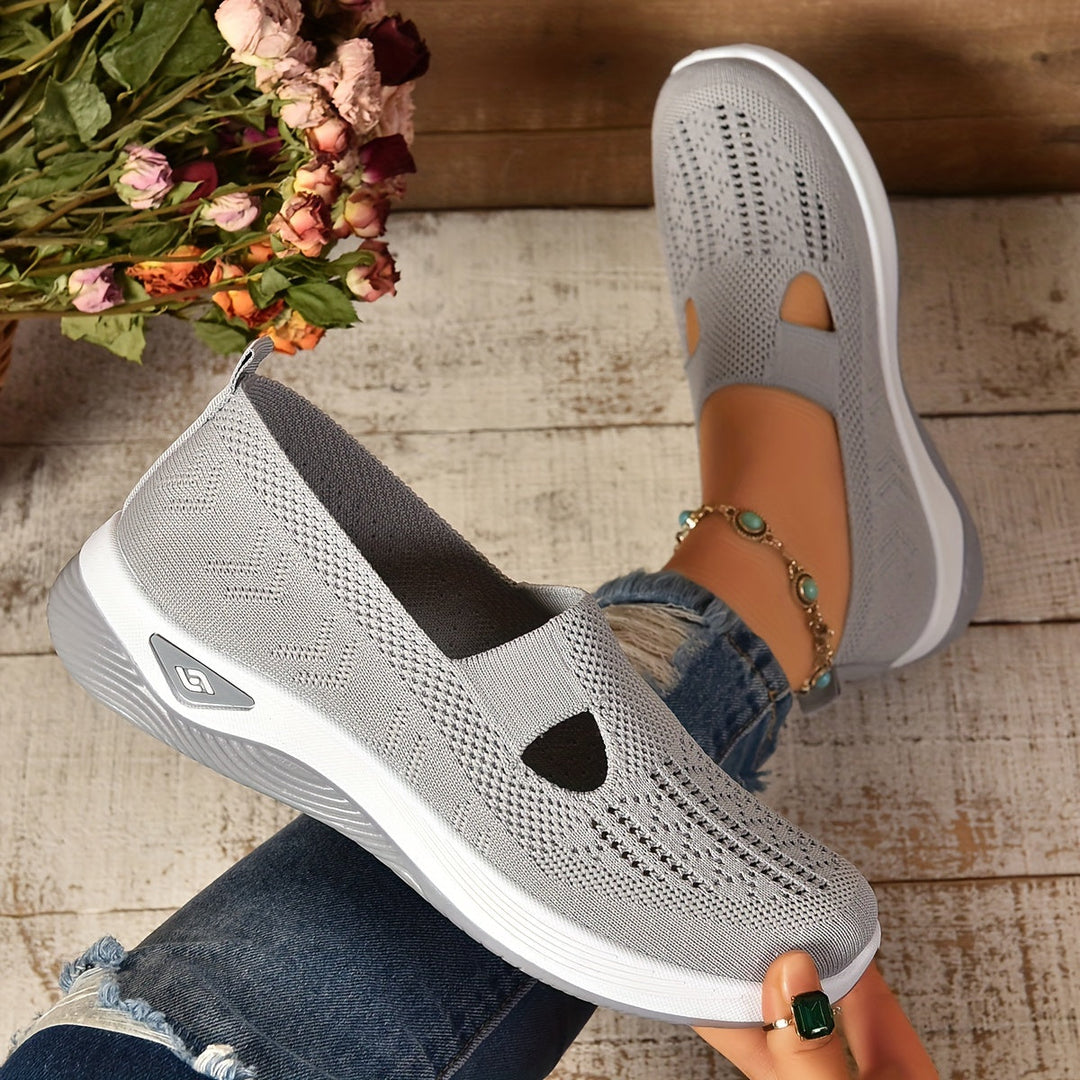 Lena | Damen Slip-on Sneaker Leicht Atmungsaktiv Bequeme Walkingschuhe