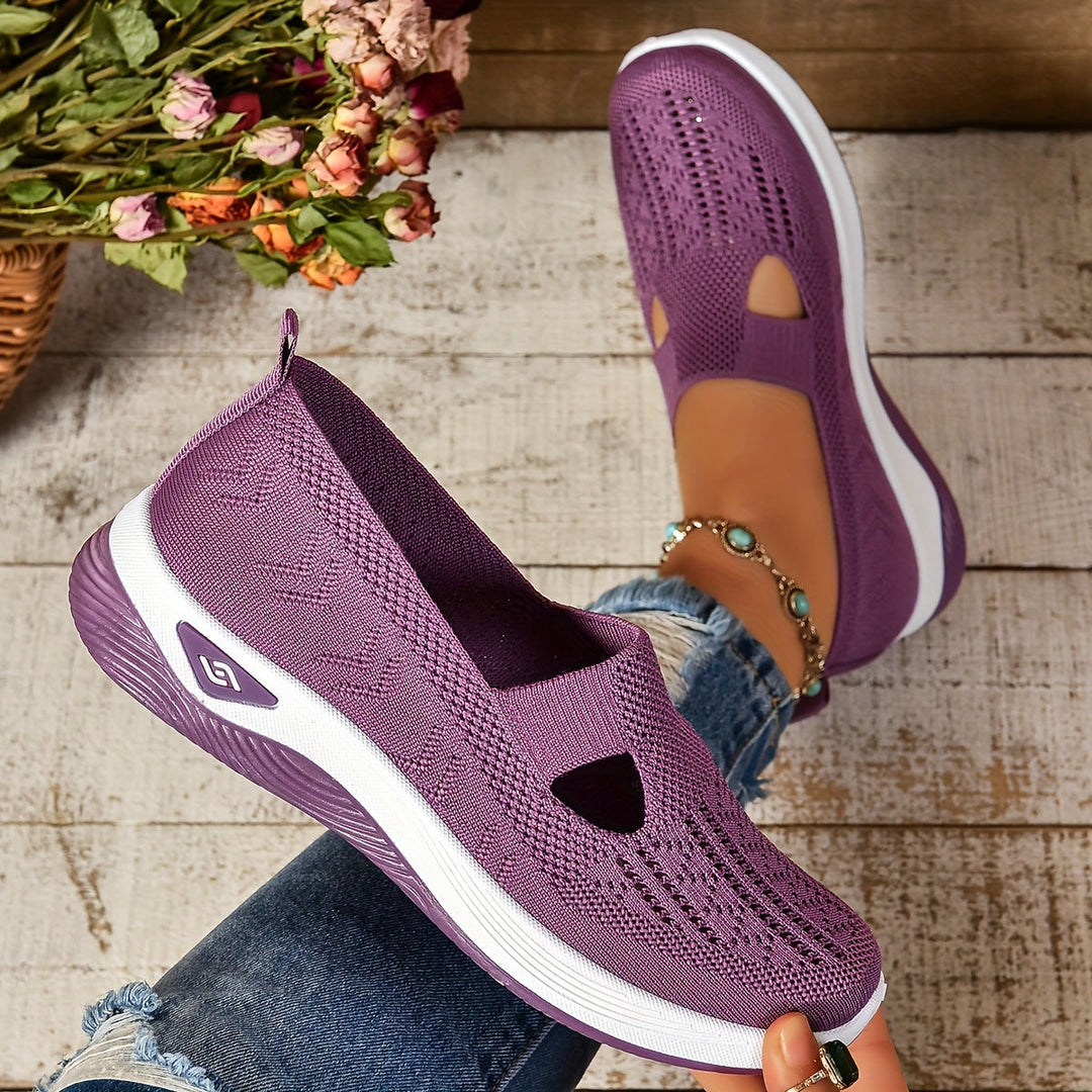 Lena | Damen Slip-on Sneaker Leicht Atmungsaktiv Bequeme Walkingschuhe