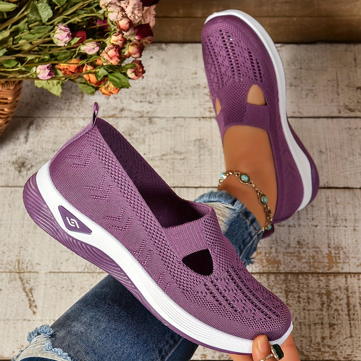Lena | Damen Slip-on Sneaker Leicht Atmungsaktiv Bequeme Walkingschuhe
