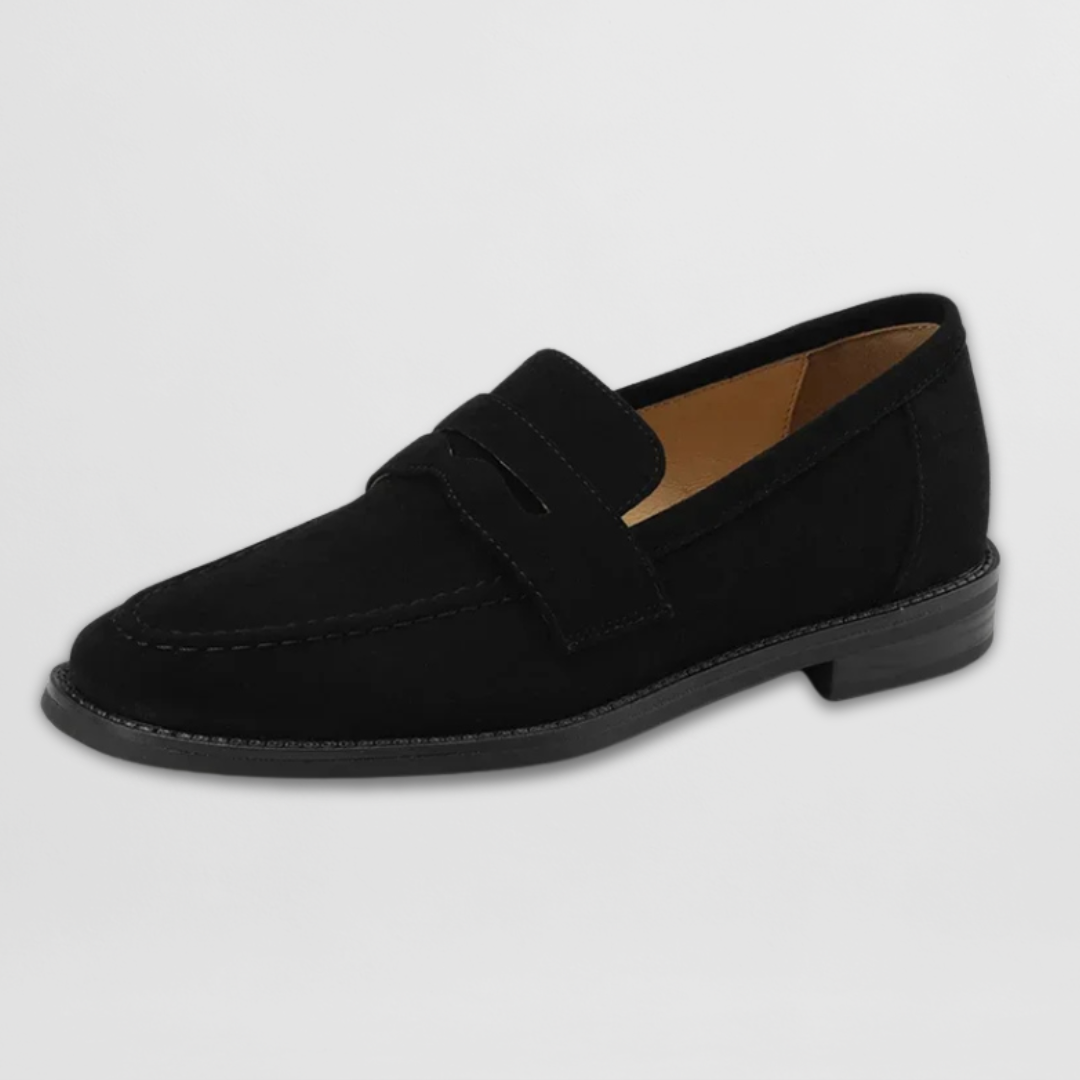 Blair | Damen Wildleder Loafer Penny Loafer Flache Schuhe