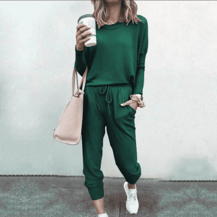 Tara | Damen Jogging Set Zweiteiler Langarm Jogger Hose