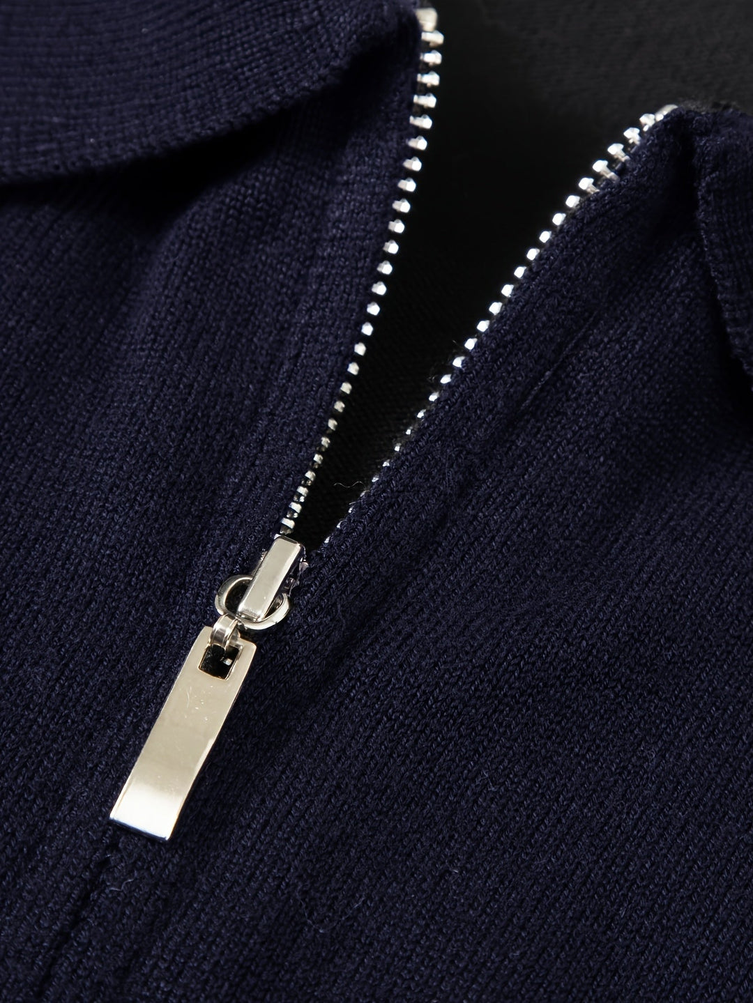 Grimwald | Herren Strickpullover Polokragen Reißverschluss - Black - Image 14