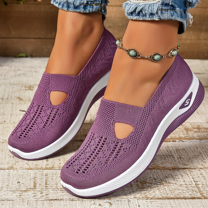 Lena | Damen Slip-on Sneaker Leicht Atmungsaktiv Bequeme Walkingschuhe