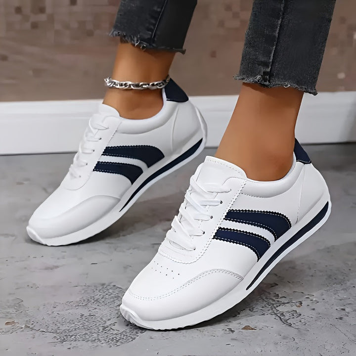 Neve | Damen Sneaker Weiß Schnürschuhe Freizeitschuhe Damen