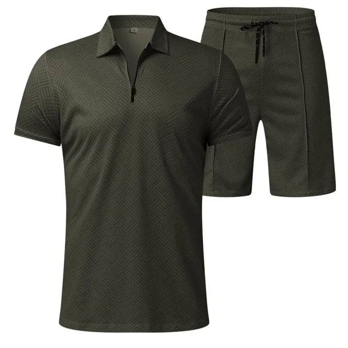 Carl | Herren Polo Set Kurzarm Shirt und Short Sommer Set