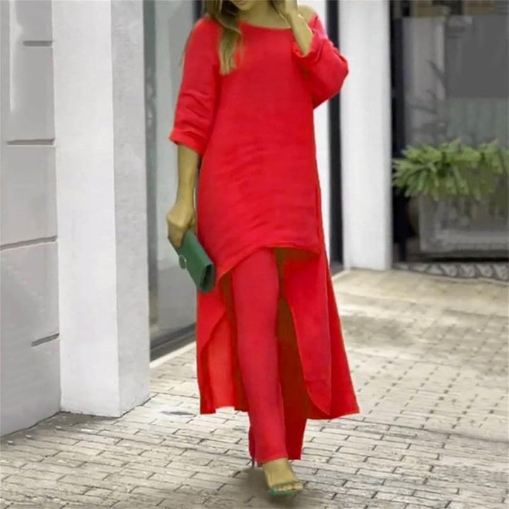 Aspen | Damen Set 2-teilig Longtunika Weite Hose Sommer