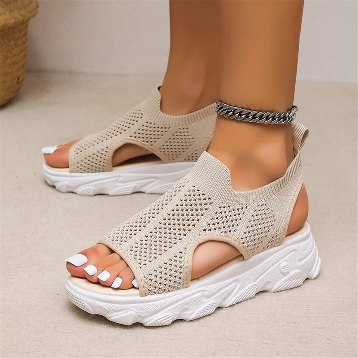 Dasera | Damen-Plateausandalen mit Klettverschluss