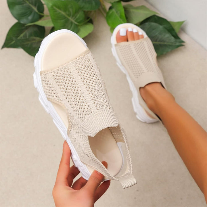 Dasera | Damen-Plateausandalen mit Klettverschluss