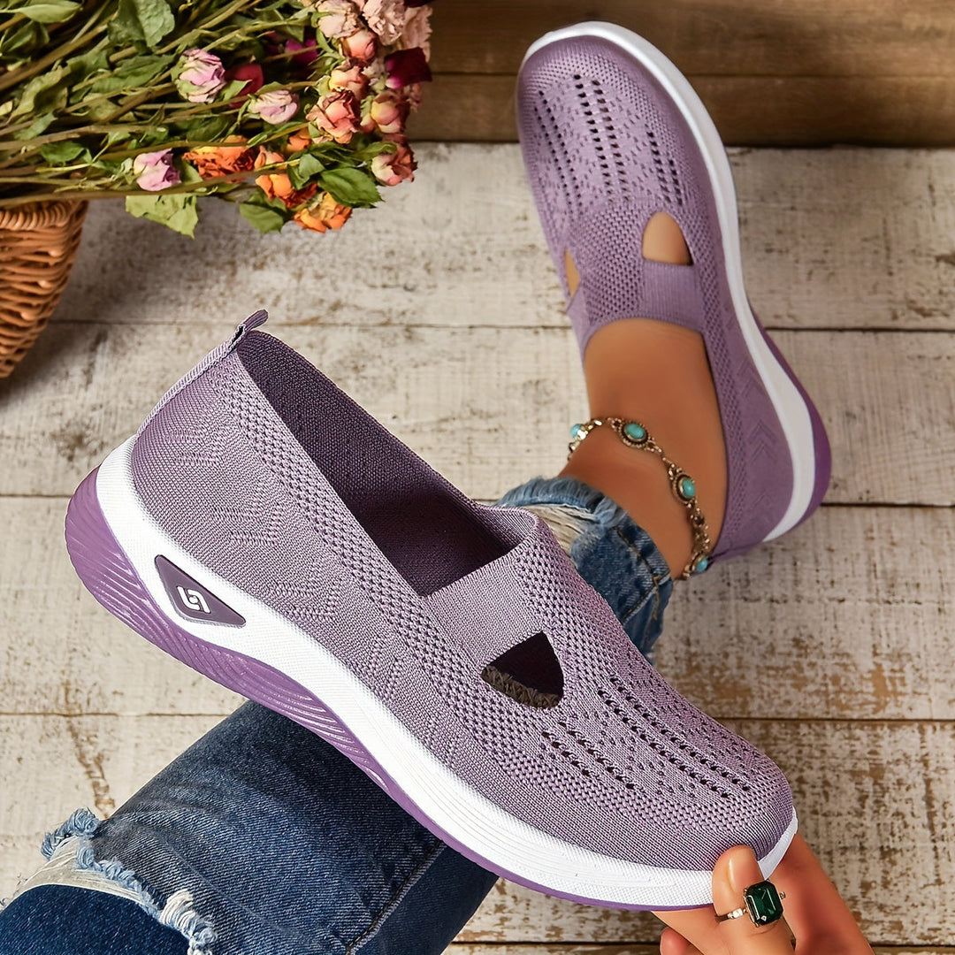 Lena | Damen Slip-on Sneaker Leicht Atmungsaktiv Bequeme Walkingschuhe