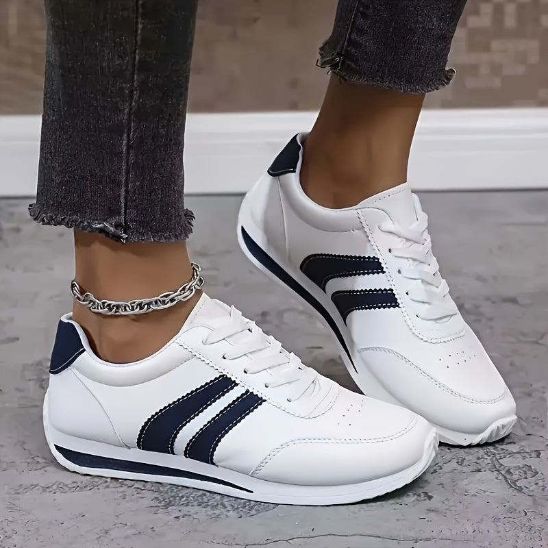 Neve | Damen Sneaker Weiß Schnürschuhe Freizeitschuhe Damen