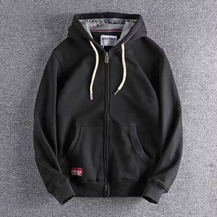 Max | Herren Zip-Hoodie Fleece Kapuzenpullover Casual