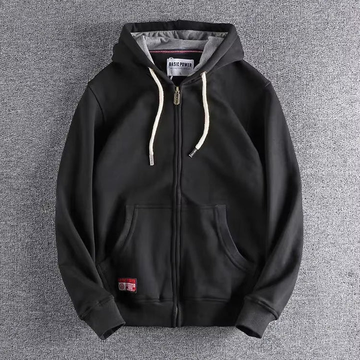 Max | Herren Zip-Hoodie Fleece Kapuzenpullover Casual