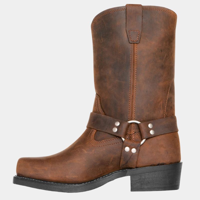 Ranger | Damen Cowboystiefel Leder Western Biker Stiefel
