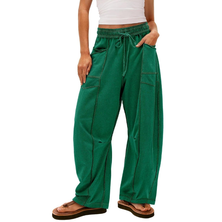 Zara | Damen Cargo Hose Weit High Waist Loose Fit Freizeithose
