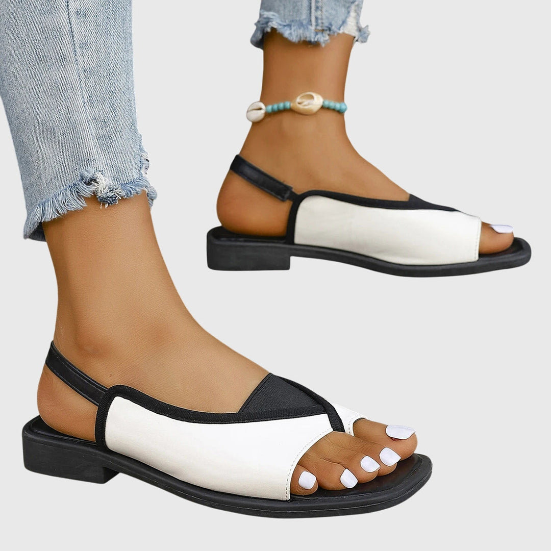 Mila | Damen Sandalen Flach Slingback Offen Sommer Komfortschuhe