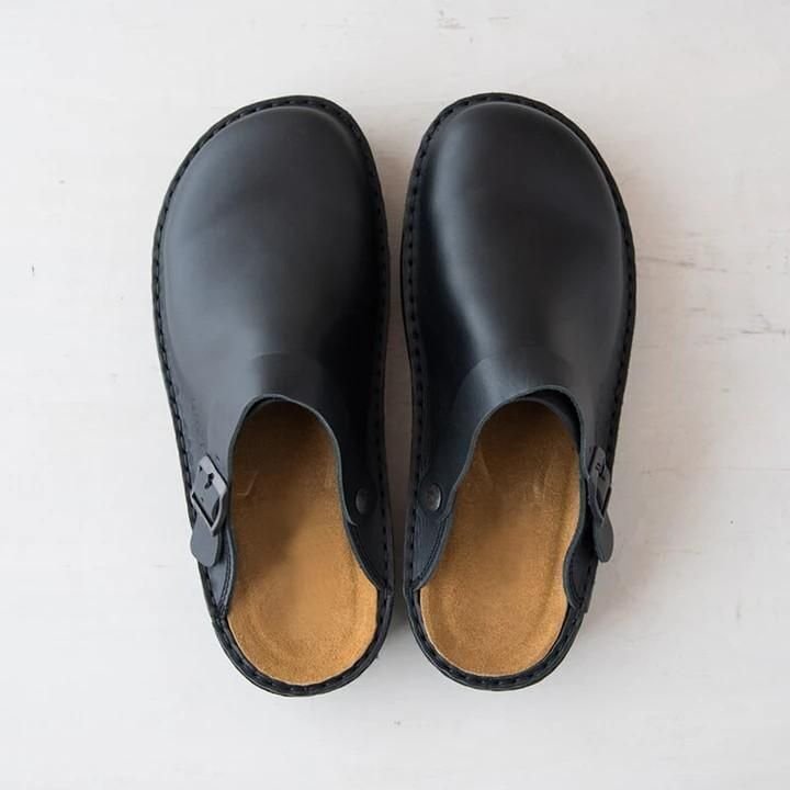 Bruno | Herren Clogs mit Schnalle Leder-Optik Hausschuhe