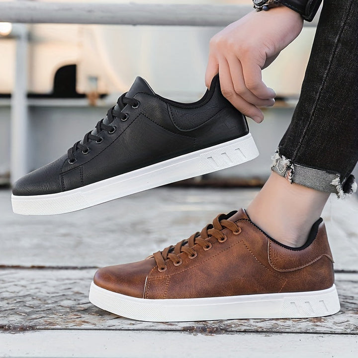 Rex | Herren Leder-Sneaker Low-Top Cupsole Casual