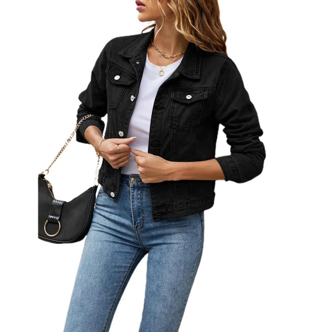 Biana | Damen Jeansjacke Klassische Denim Jacke mit Taschen