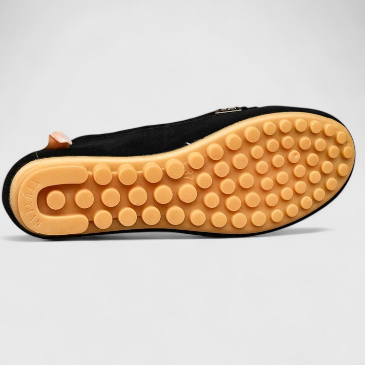 Rubie | Damen Loafer Velours Slip-On Flache Schuhe Freizeitschuh
