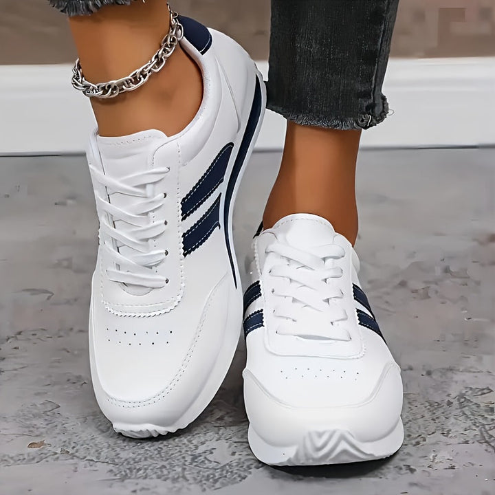 Neve | Damen Sneaker Weiß Schnürschuhe Freizeitschuhe Damen