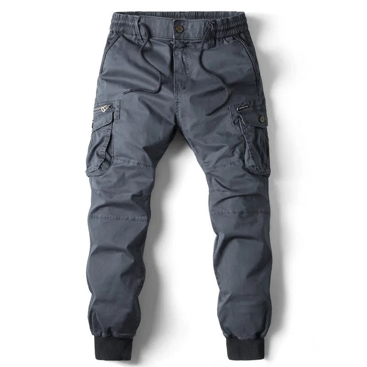 Niel | Herren Cargo Jogger Multi-Pocket Rippbündchen Anthrazit