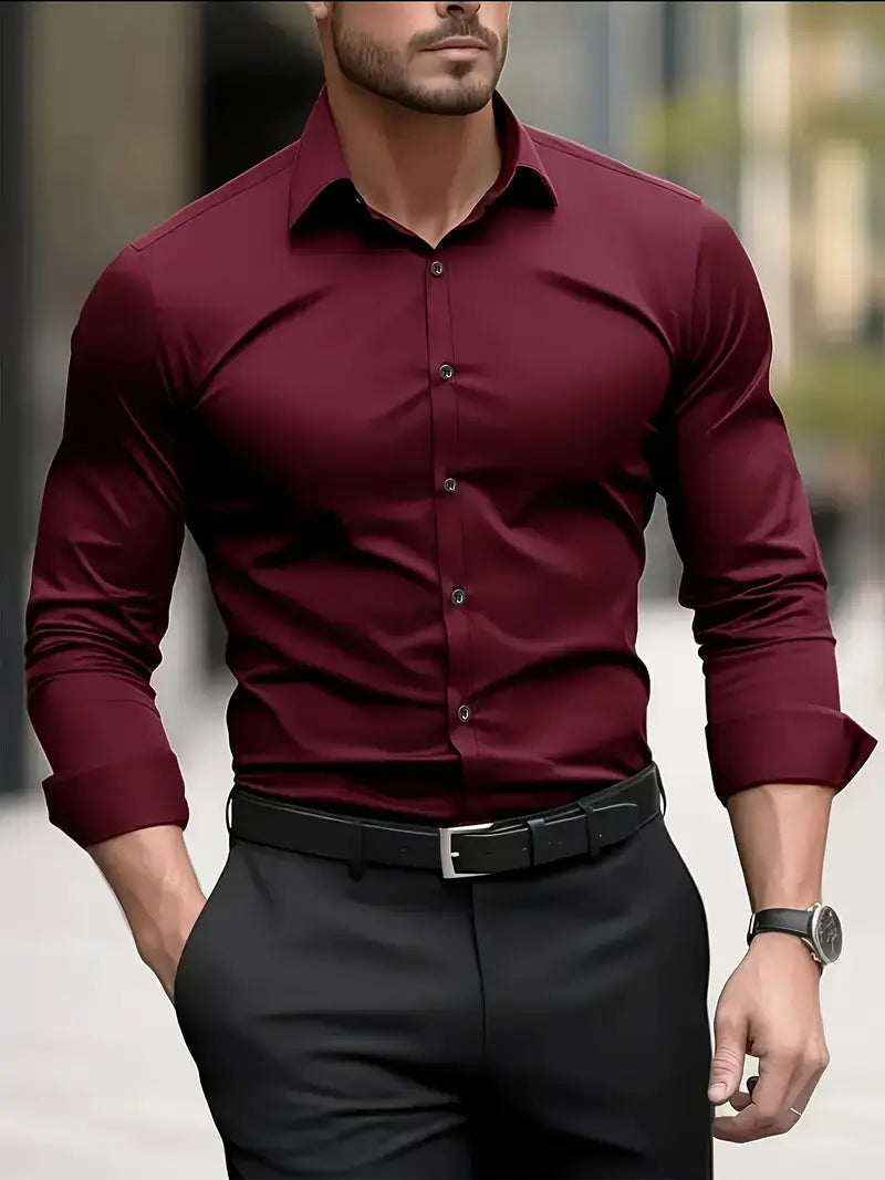 Marc | Herren Businesshemd Slim Fit Langarm Knopfleiste