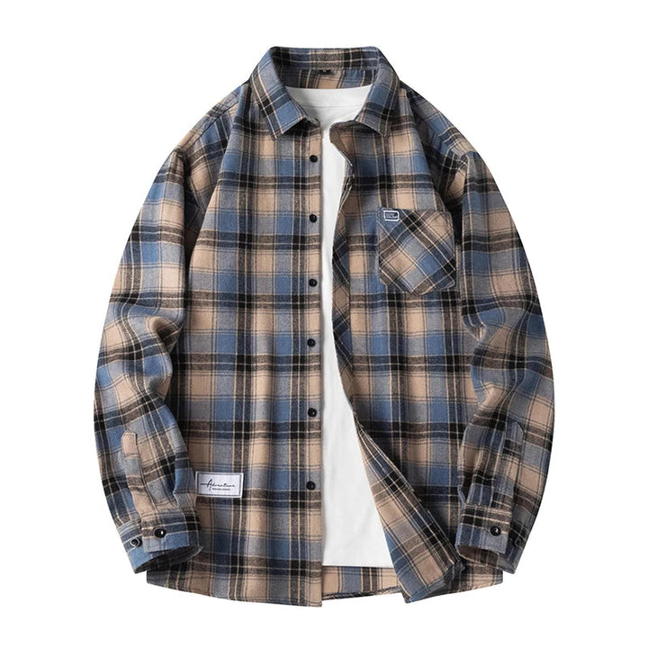 Ryder | Herren Flanellhemd Kariert Langarm Relaxed Fit Herbst