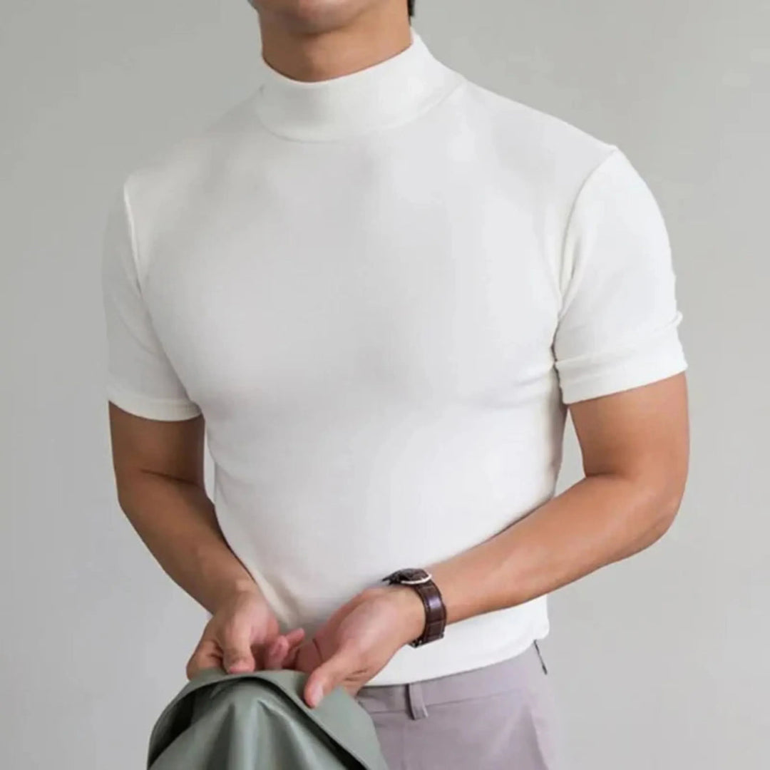 Knox | Herren Rollkragen T-Shirt Kurzarm Slim Fit