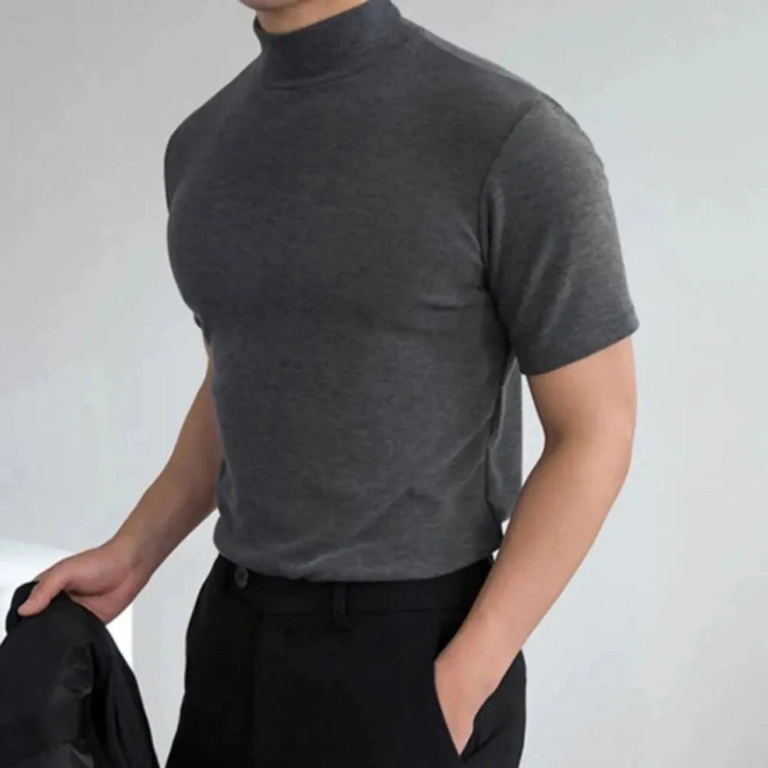Knox | Herren Rollkragen T-Shirt Kurzarm Slim Fit