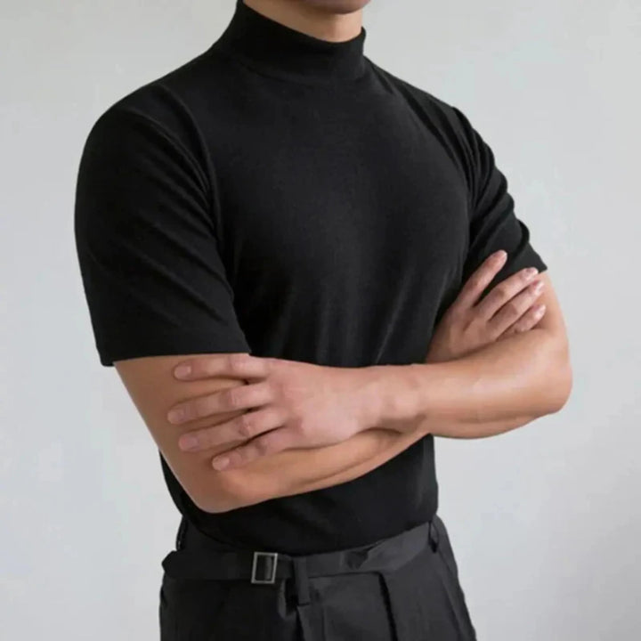 Knox | Herren Rollkragen T-Shirt Kurzarm Slim Fit