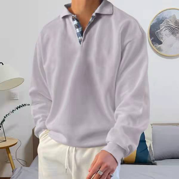 Owen | Herren Polo Pullover Casual Langarm Oversize Strickpullover