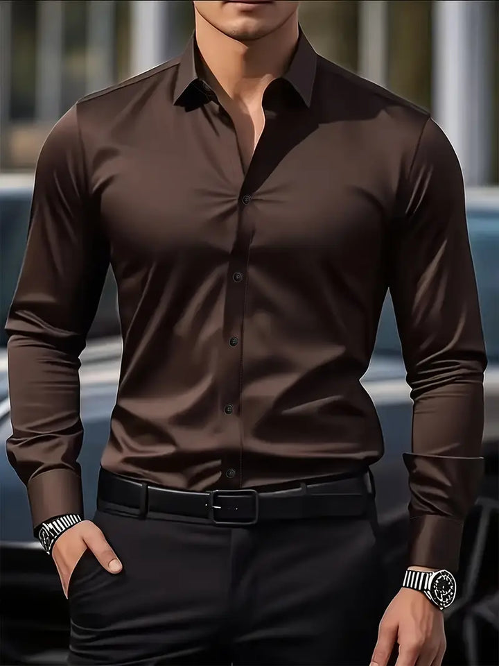 Marc | Herren Businesshemd Slim Fit Langarm Knopfleiste