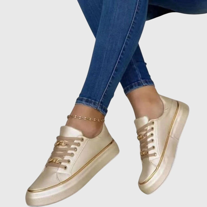 Joysy | Damen Sneaker Schnürschuh Velours Plateau Freizeitschuh