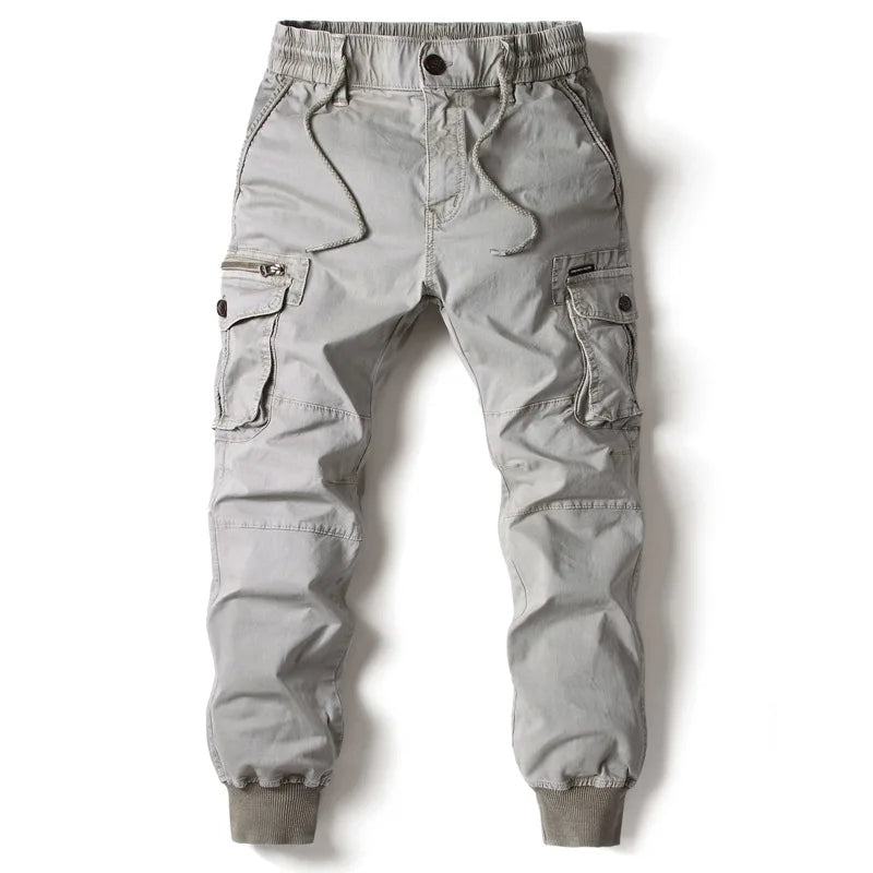Niel | Herren Cargo Jogger Multi-Pocket Rippbündchen Anthrazit