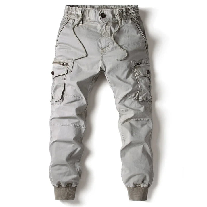 Niel | Herren Cargo Jogger Multi-Pocket Rippbündchen Anthrazit