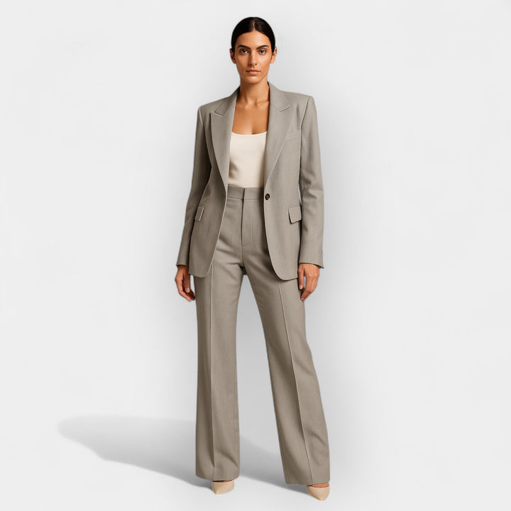 Clara | Damen Hosenanzug Set mit Blazer und weiter Hose