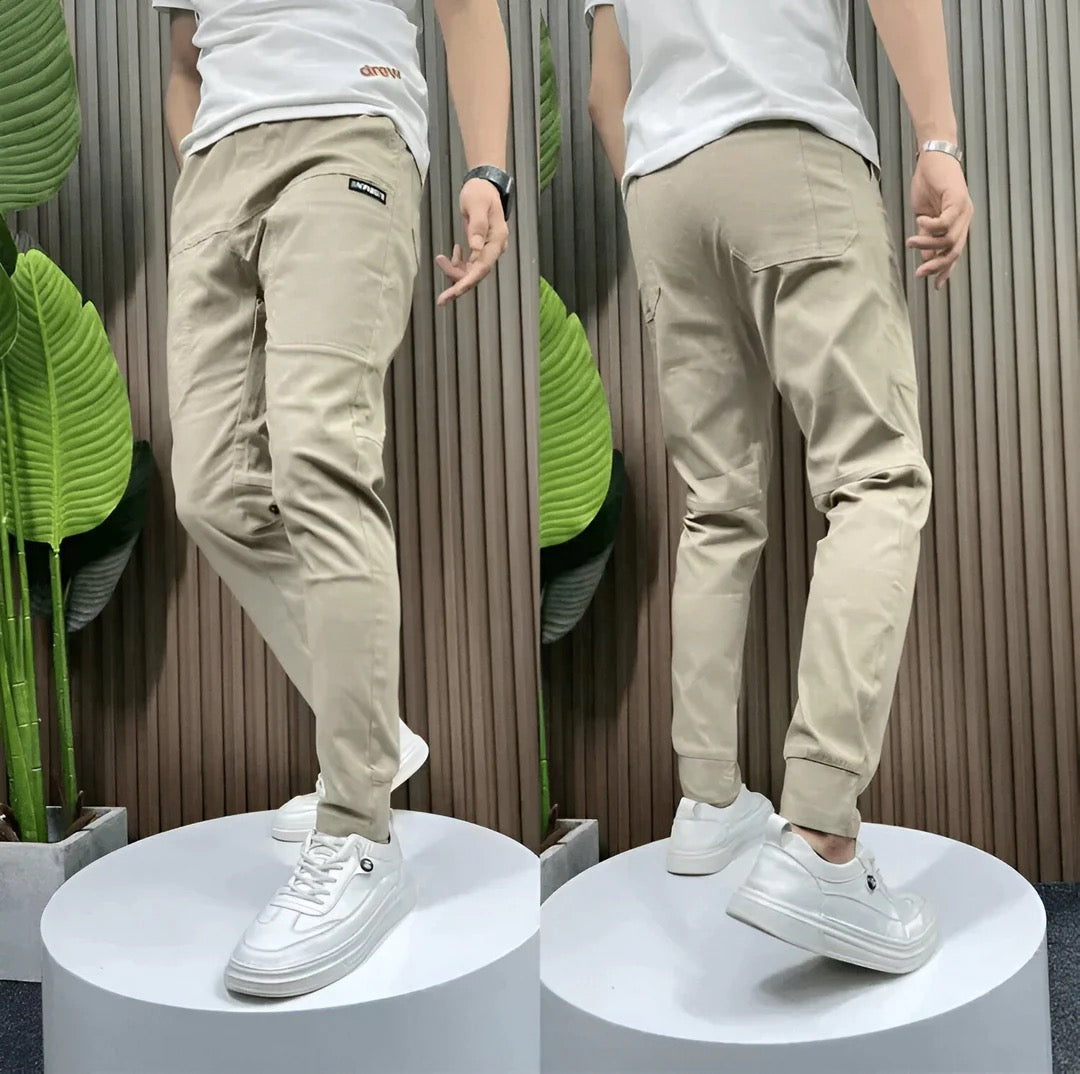 Bram | Herren Stretch Cargo Jogger Slim Fit Rippbündchen